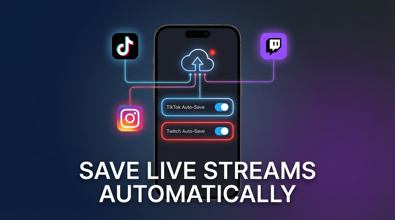Save live streams automatically guide