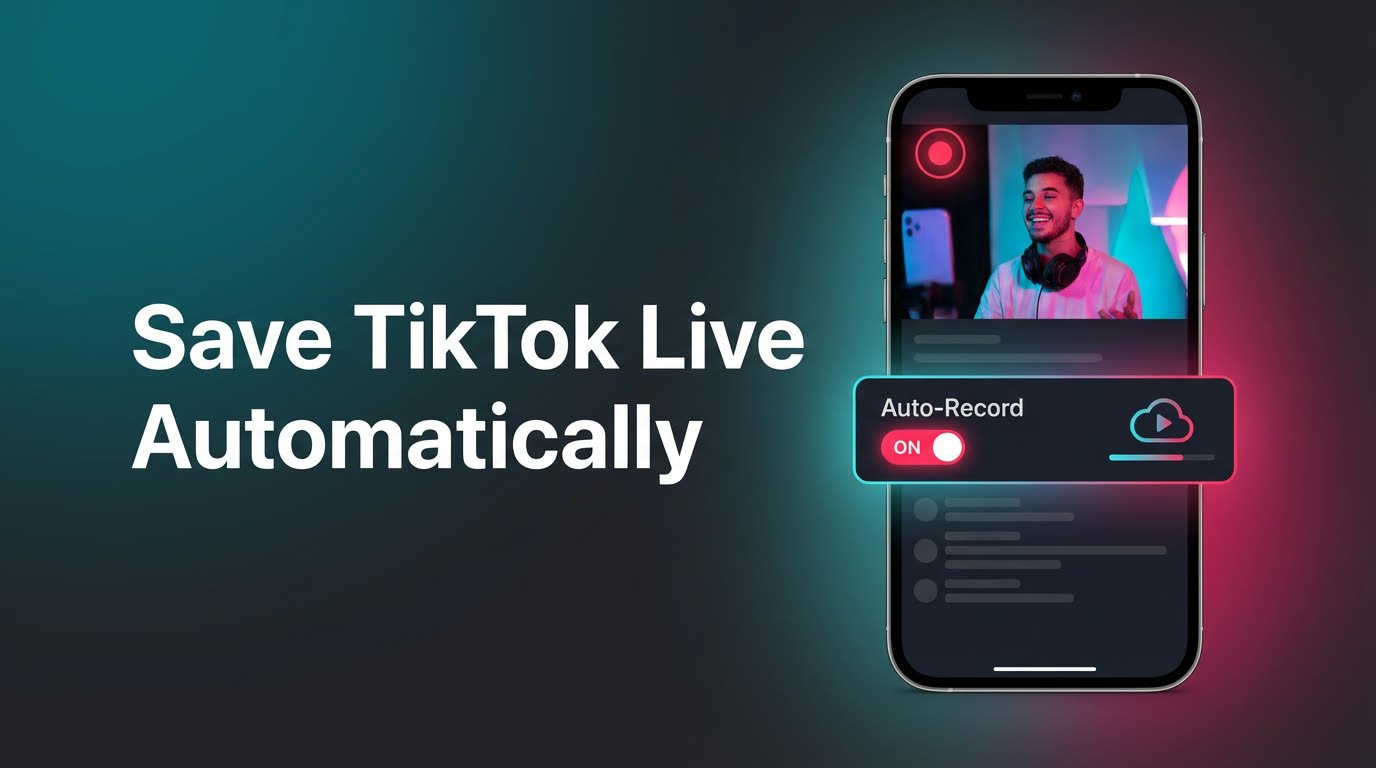 TKRECでTikTokライブを自動保存する方法